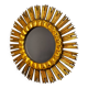 Miroir soleil en bois dorée, mid century, 54cm