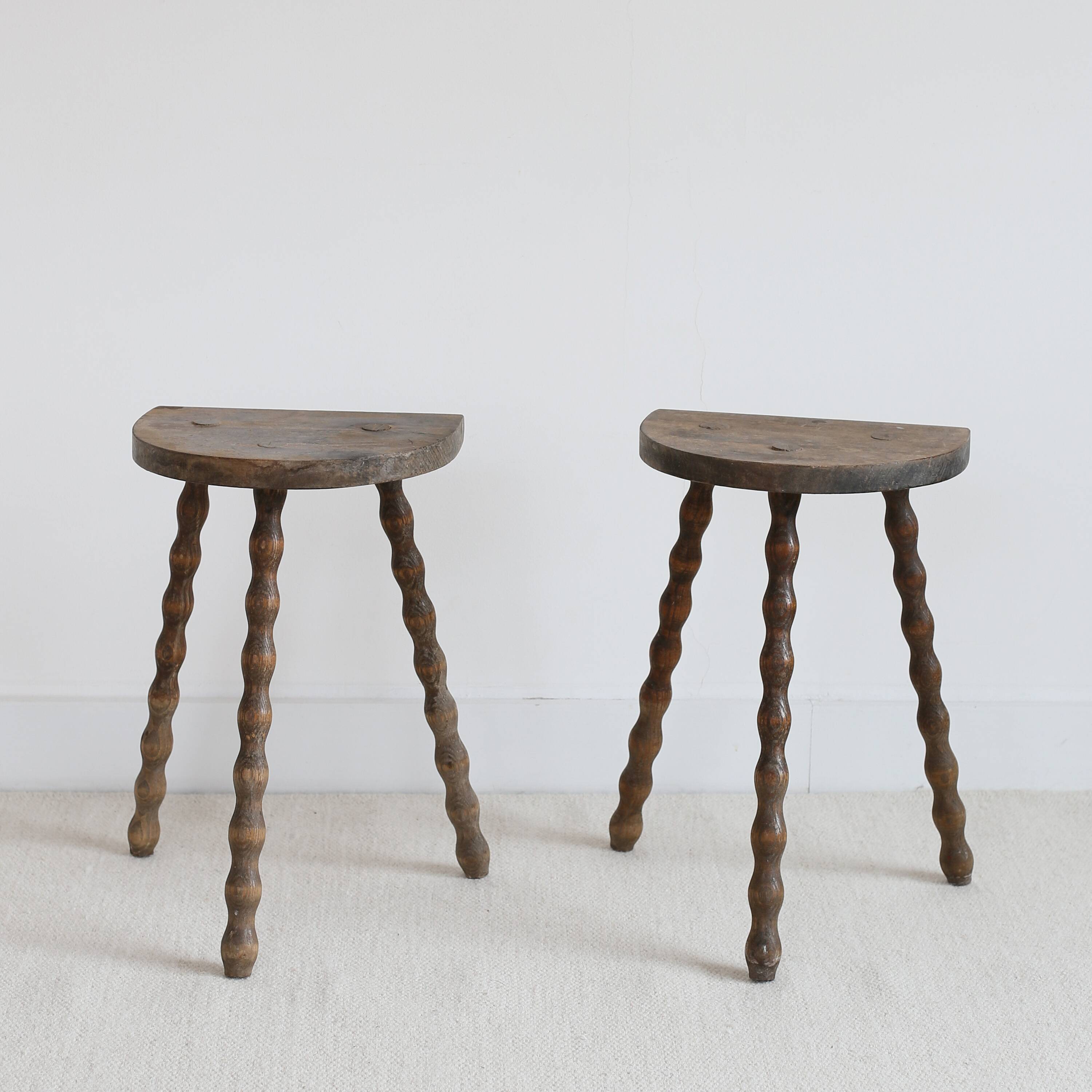 Pair of tripod stools