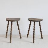 Pair of tripod stools