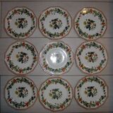 Set of 9 small dessert plates from the 50s
