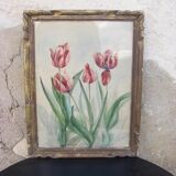 Tableau de fleurs vintage