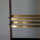 Vintage wooden and brass umbrella holder