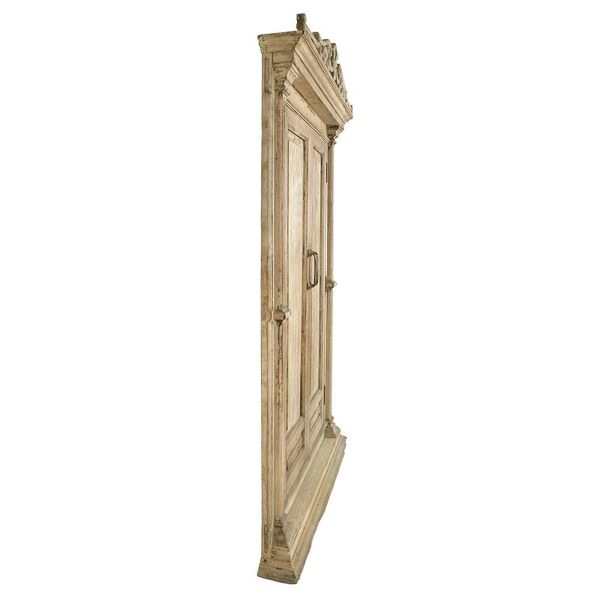 Ancienne porte indienne à deux battants en bois massif sculpté