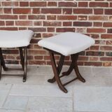 2 vintage folding footrests