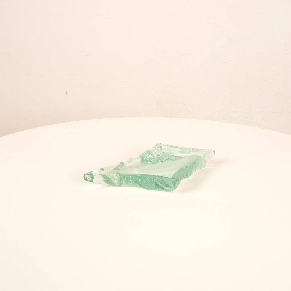 Solid crystal ashtray Fontana Arte Italy 1950s