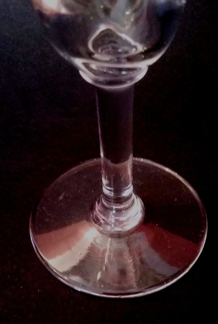 Port glass or crystal aperitif engraved nineteenth