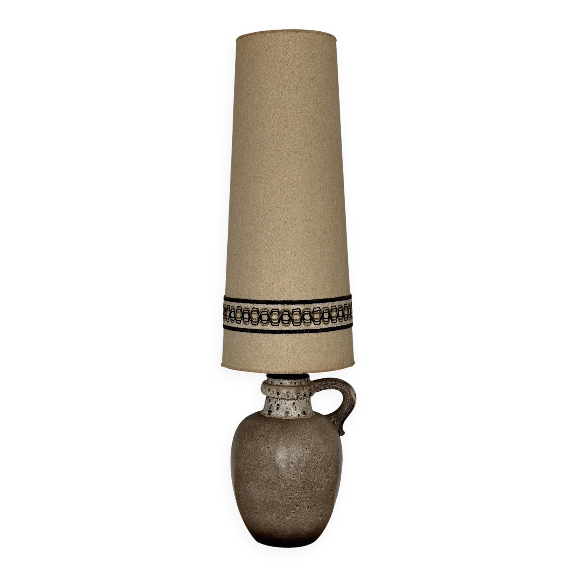 Very large glazed ceramic lamp W. Germany