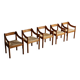 5 chaises Carimate par Vico Magistretti, Italie 1960