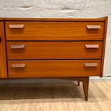 Commode coiffeuse Roger Landault 1960 en teck