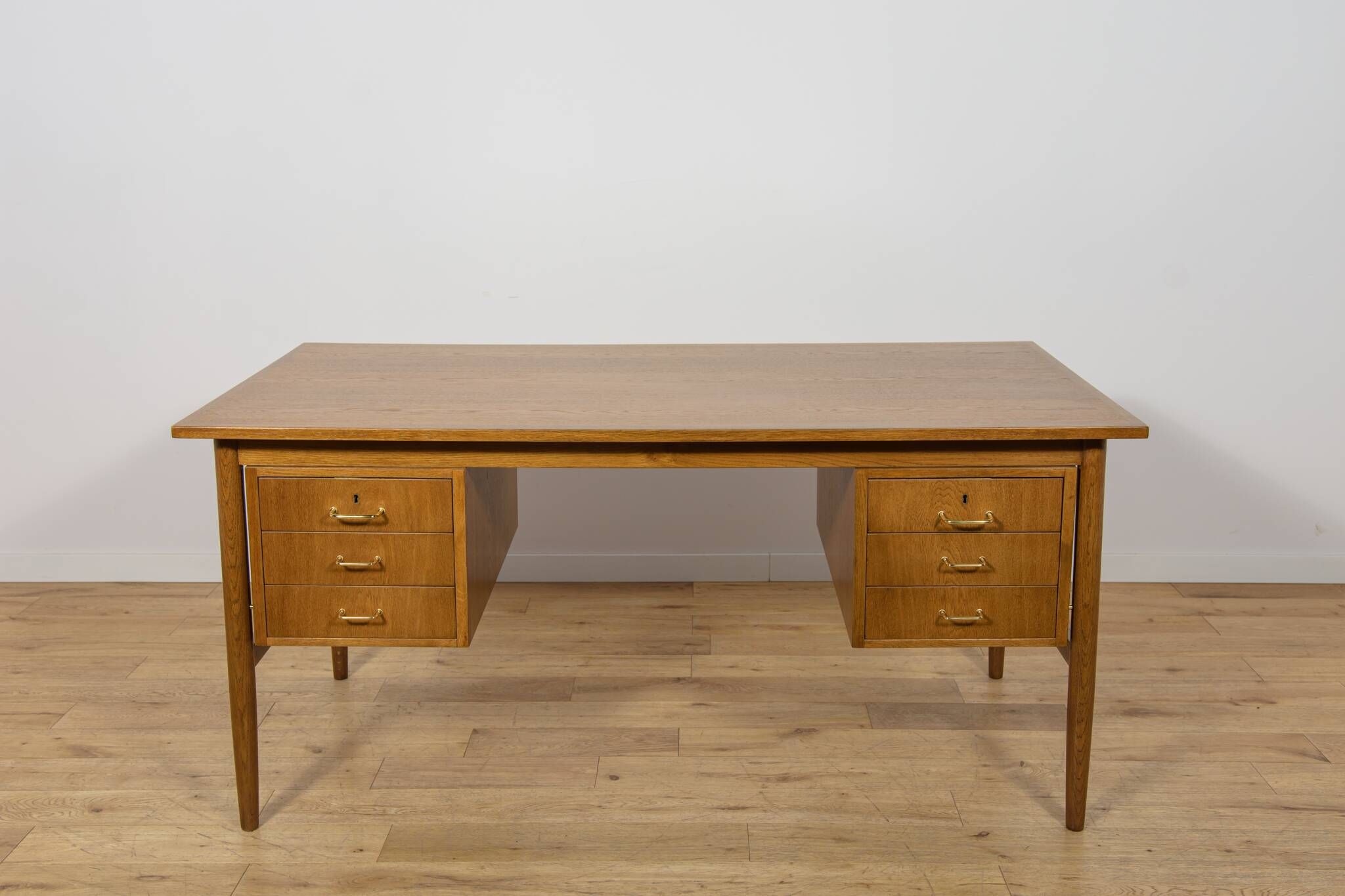 Mid-Century Oak Executive Desk, Denmark, 1960s