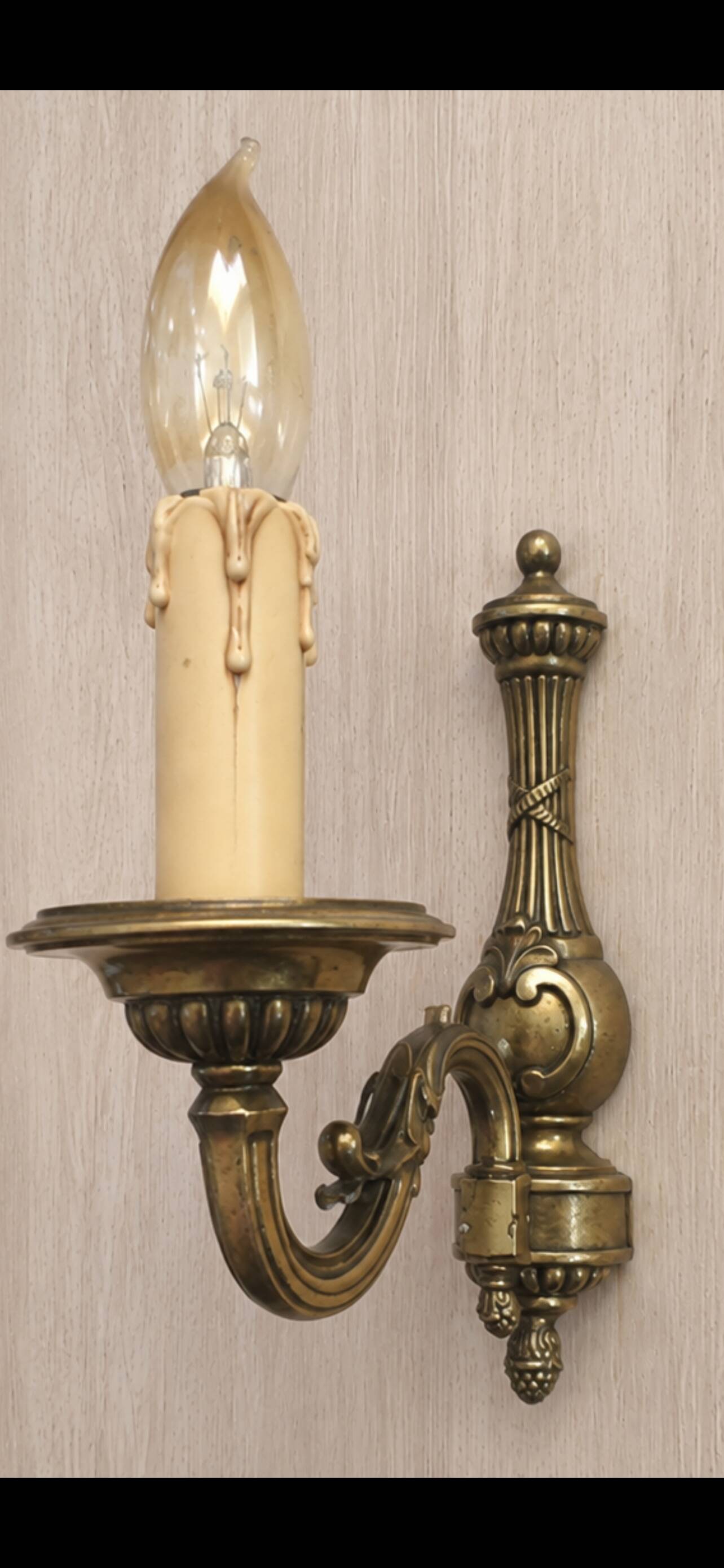 Paire d’appliques bronze véritable