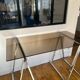 Smoked glass and chrome metal desk by Milo Baughman for Rochebobois