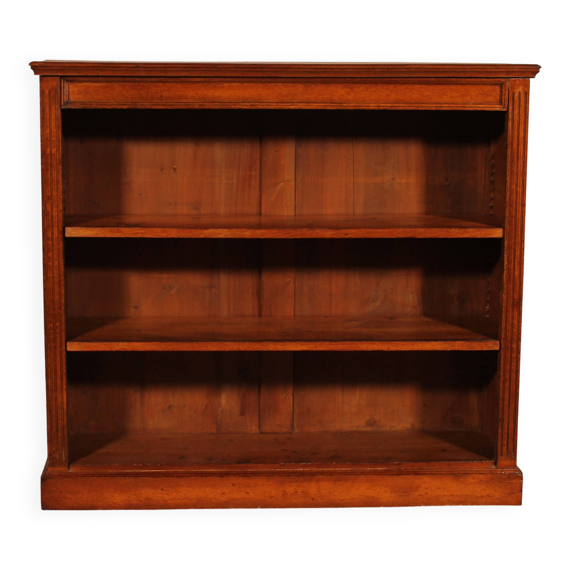 19th Century Oak Open Bookcase - England