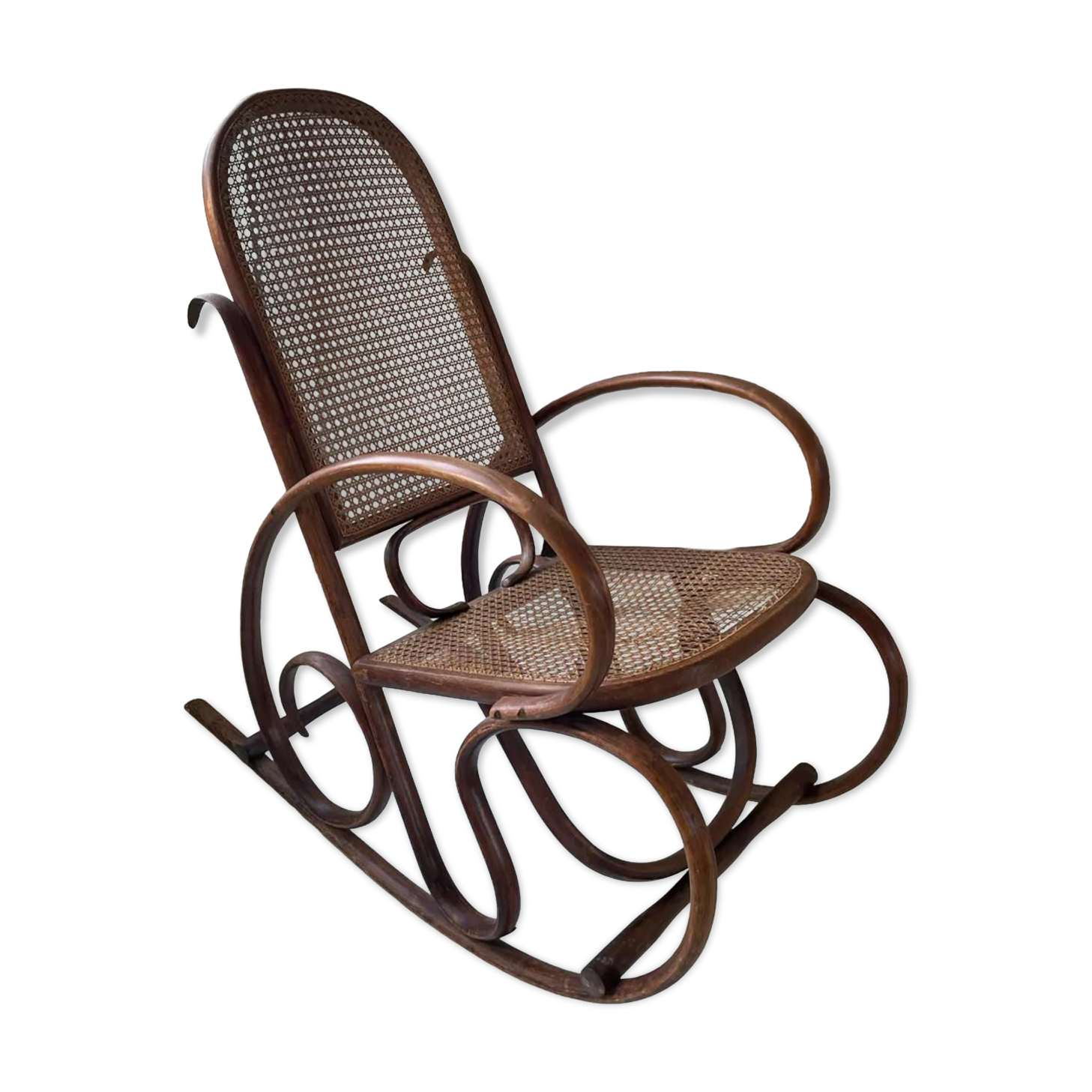 Vintage bentwood rocking chair and canning