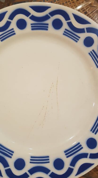 Set of 6 plates Badonviller model Azur