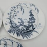 3 Assiettes plates Brown Westhead Moore field flowers