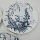 3 Brown Westhead Moore field flowers dinner plates