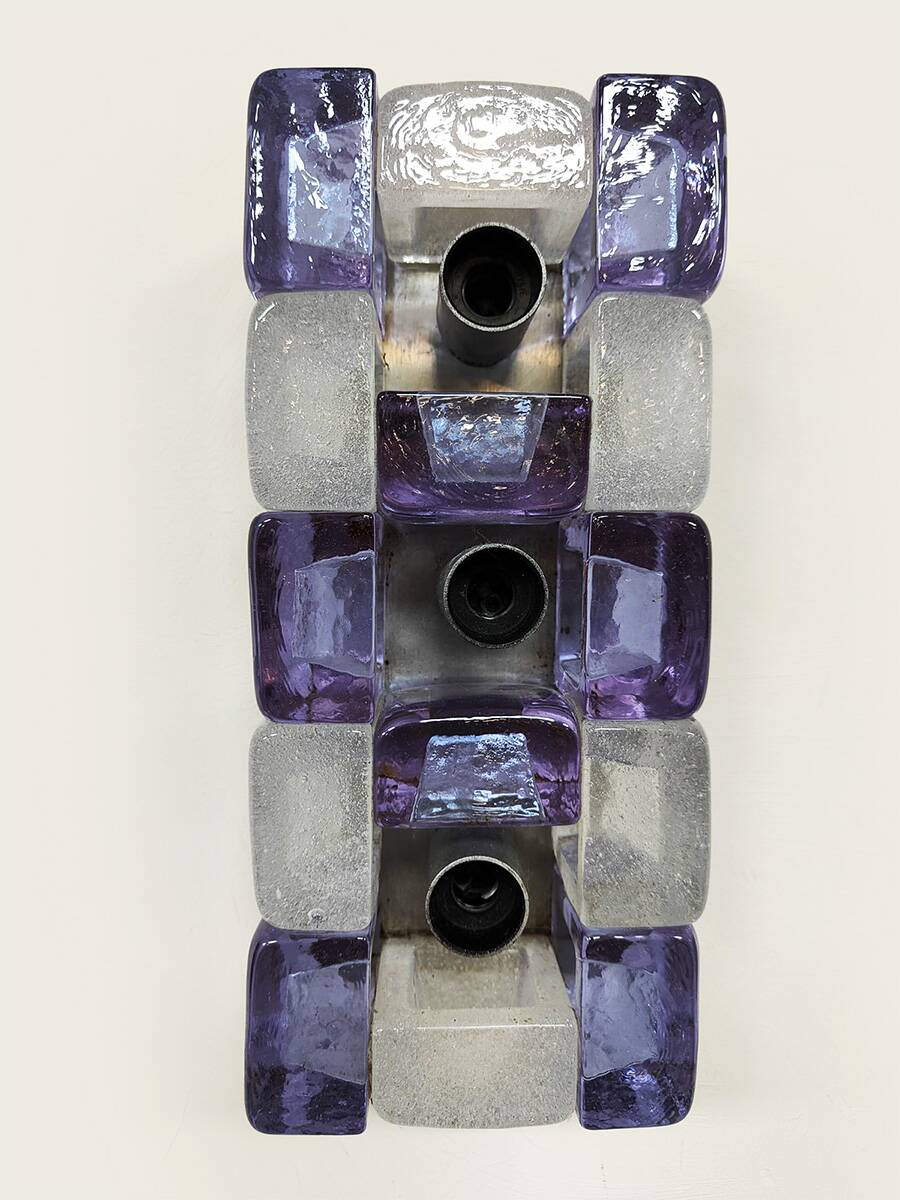 Vintage Murano glass wall lamp sconce Albano Poli Poliarte