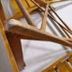 Vintage Solid Wood Folding Garden Furniture Set, Set of 3, 1970s
