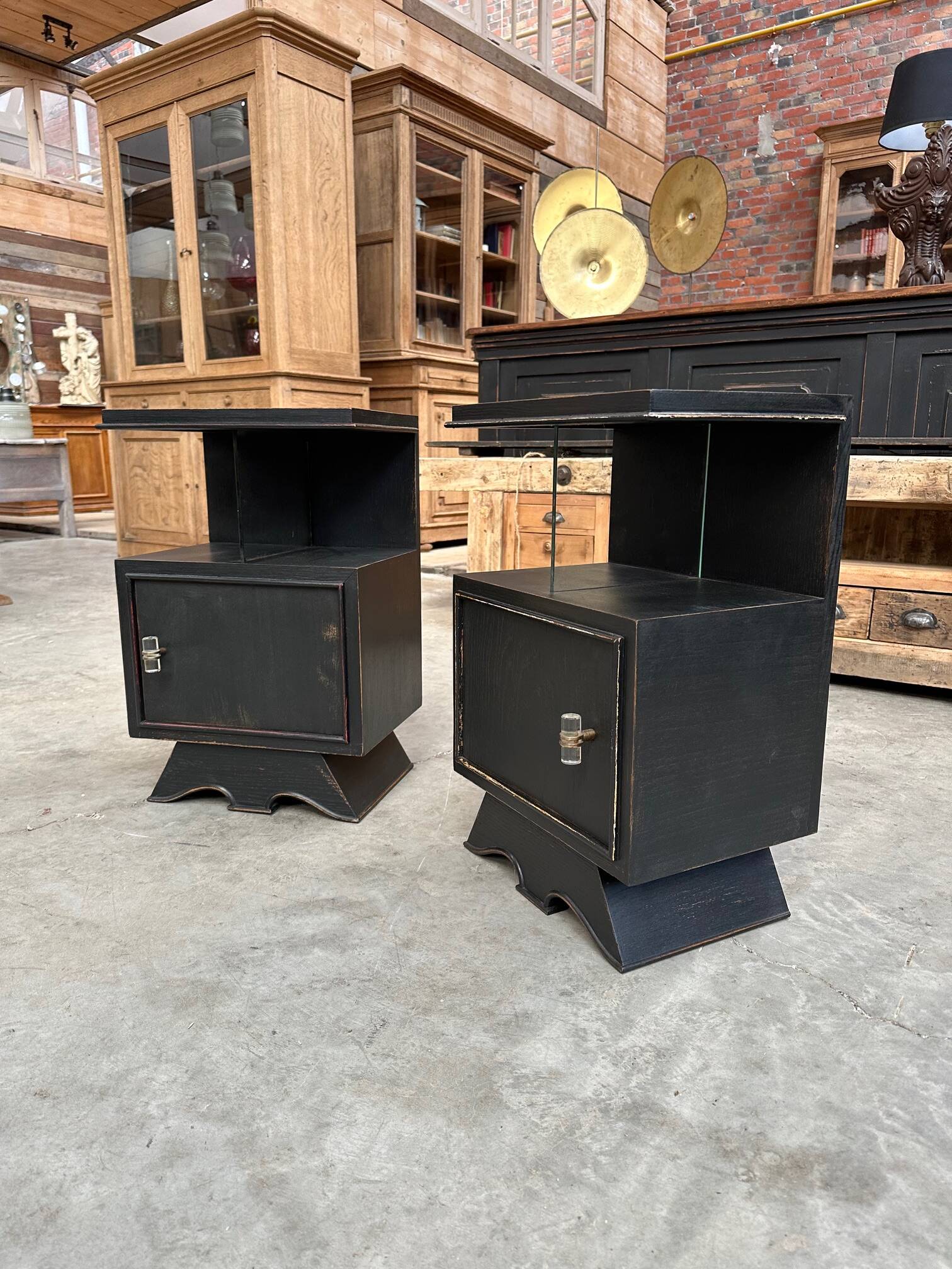 Pair of 1940s bedside tables