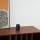 Vase en céramique bleu marine, design danois, années 1970, fabriqué au Danemark