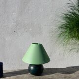 Green round wooden lamp l