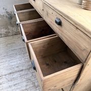Meuble de métier pin à tiroirs 1950