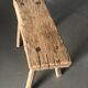 Banc de traite en bois blond