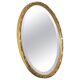 Oval mirror with gilded wood from the 1960s.