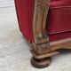 1950s, Danish relax armchair, furniture velour, carved oak wood.