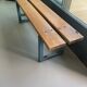 Industrial wooden bench