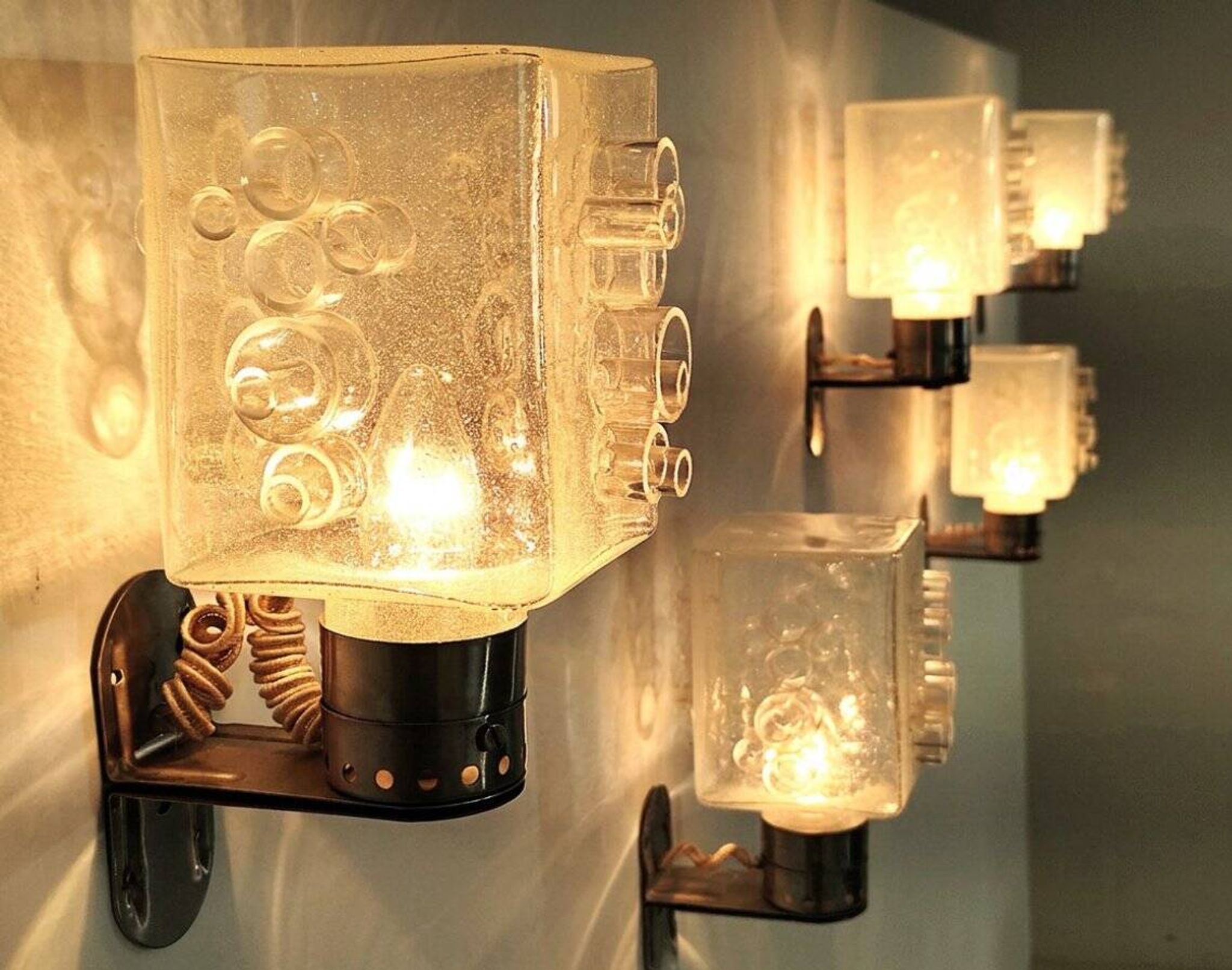 Rare Set of 5 Sconces by Albano Poli for Poliarte 1960s