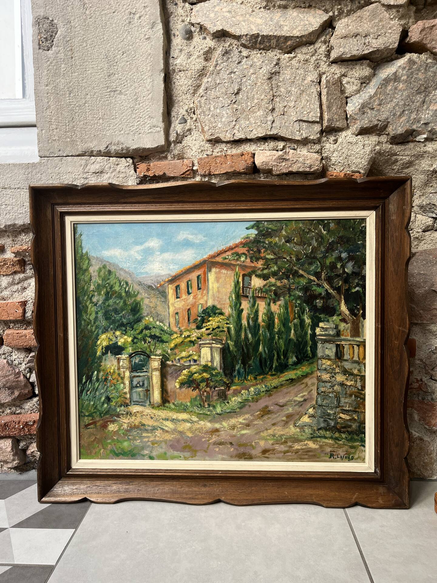 Oil on canvas wooden frame "In the Esterel"