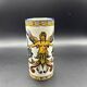 Small cylindrical vase in Gien earthenware - Renaissance pattern