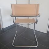 Beige leather armchair