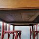 Table in raw oak, countryside.