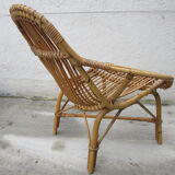 Rattan armchair 60s