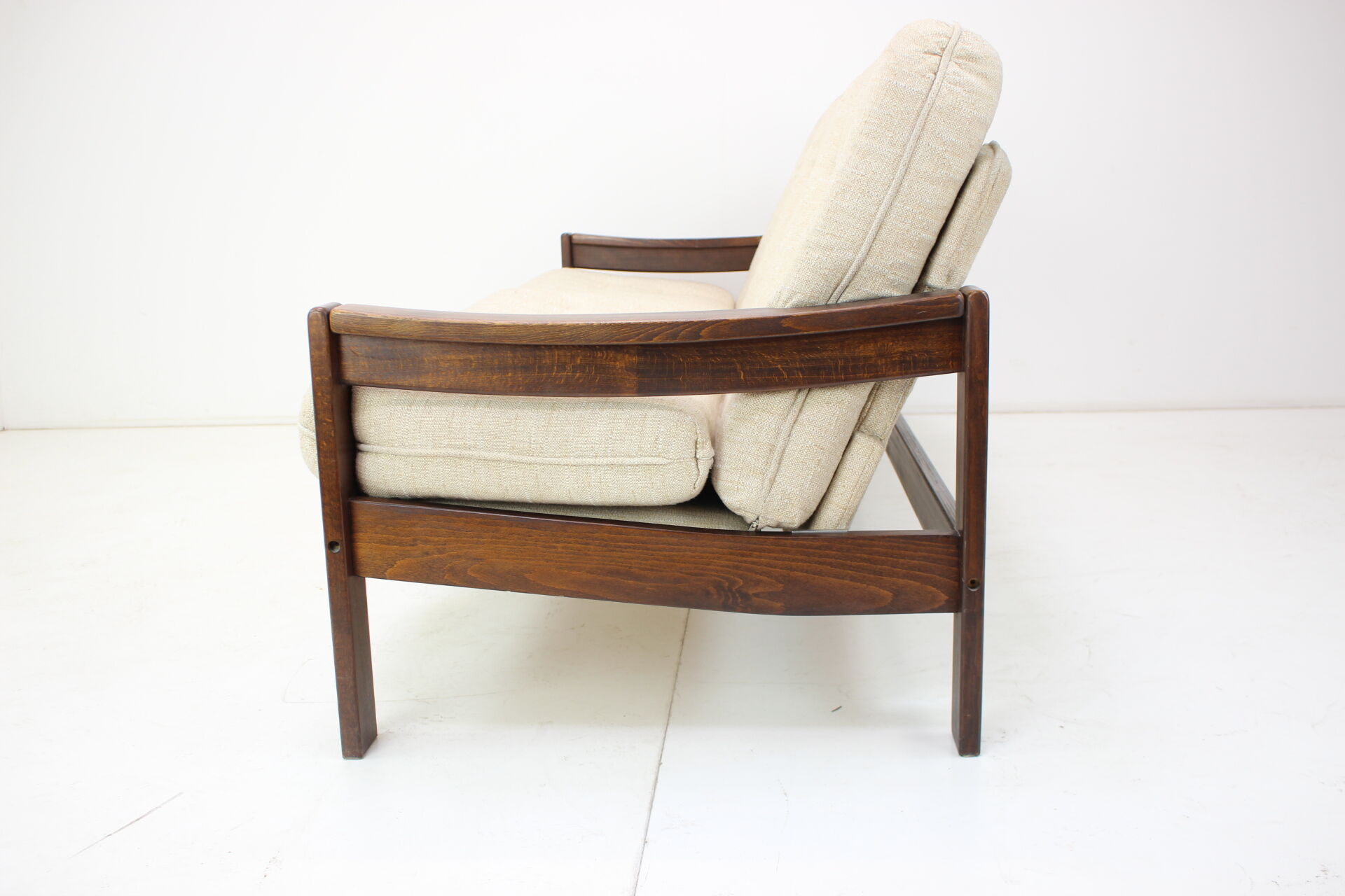 1980s three seater adjustable sofa / leda lux, czechoslovakia