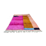 Pure wool Moroccan rug with colourful patterns, size 150 x 250 cm.
