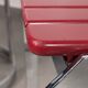 Postmodern chairs in chromed steel and red wood, set of 4, 1980s