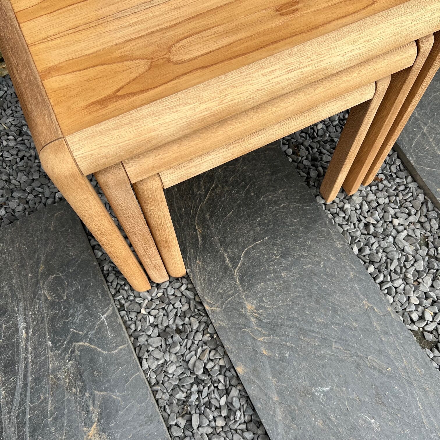 3 vintage nesting coffee tables