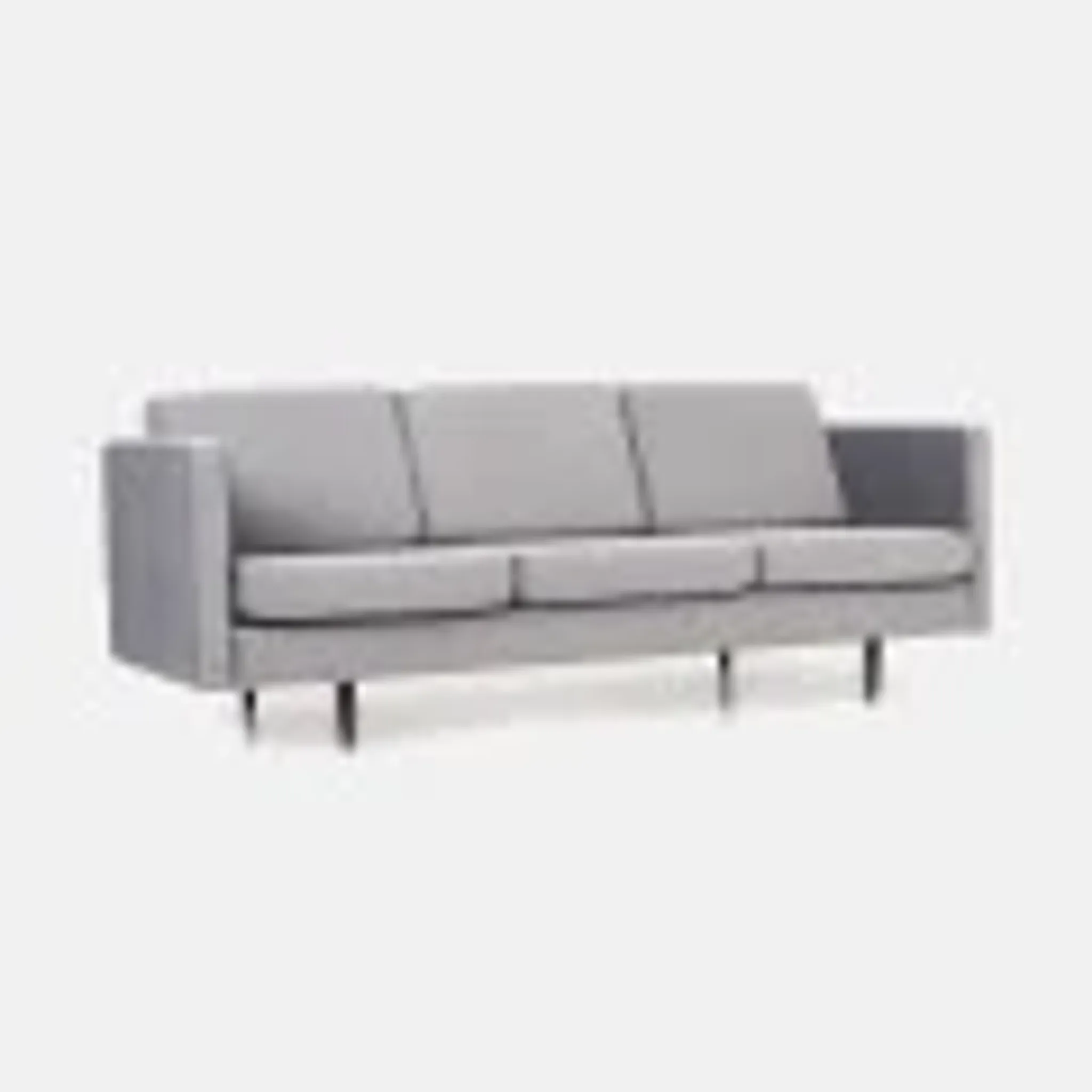 Sofa Alta en velours argenté, design scandinave