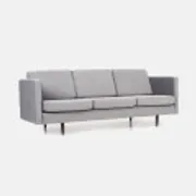 Sofa Alta en velours argenté, design scandinave