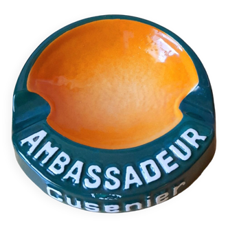 Advertising ashtray cusenier ambassador 60s