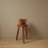 Vintage stoneware mugs ceramic pottery handmade artisanal manufacturing Scandinavian country decoration