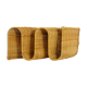 Magazine holder  in rattan wicker, wave shape 70s