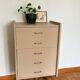 Mocha compass foot chest of drawers