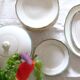 4 porcelain dessert plates collection ''Juan'' Sarreguemine Digoin 1950