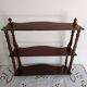 Waxed wooden shelf, vintage, 1950s