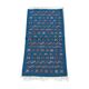 Handmade Berber-patterned blue carpet  137x72cm